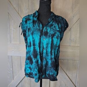 Rock & Republic Tie Dye Blouse sz Large